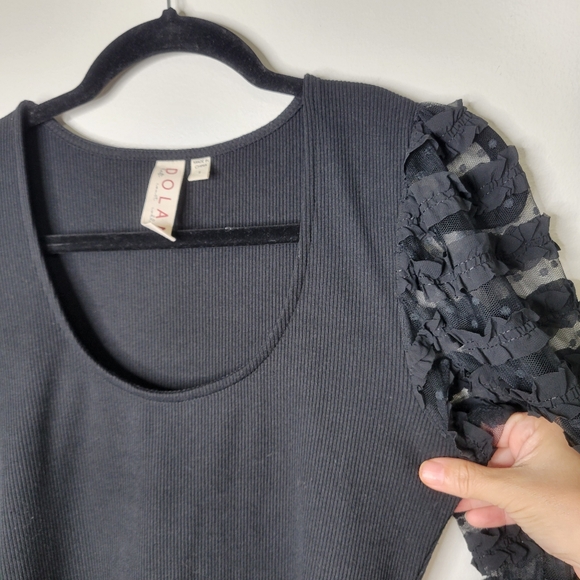 Dolan (Anthropologie) Ruffle-Sleeve Top - Picture 5 of 10